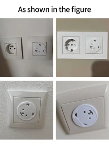 10pcs European Style Socket Covers, Insulation Plug Protector For Two Pin Sockets (For European Standards Countries Only)Baby Shower Family Decorations Gifts - White - View 3