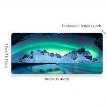 1 件风景冰山和绿色极光鼠标垫游戏鼠标垫多尺寸键盘桌垫橡胶防滑办公鼠标垫办公桌配件键盘桌垫适用于学校办公室礼物送给朋友和家人 - 多色 - 查看 5