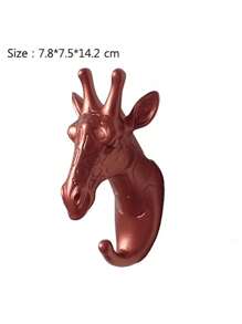 1 件，金色鹿头收纳架 - 多功能壁架，带钥匙架和创意衣架，适用于家居装饰 - 金色 - 查看 9