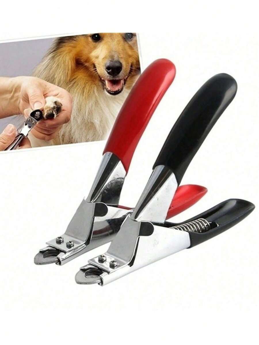1 件专业宠物指甲美容工具 - 不锈钢剪刀式修剪器，可安全精确地打磨和修剪狗和猫爪子 - 方便的一体式设计，可温和地进行美容 - 紅色 - 查看 1