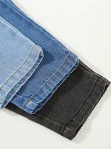 3pcs/Set Toddler Boys/Girls Casual Versatile Simple Comfortable Denim Pants Set - Multicolor - View 5