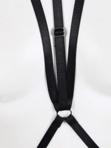 Garters Harajuku Phong cách Gothic Dây đai đen đàn hồi Chân Đùi Quần áo gợi cảm Dây đai Cosplay Phụ kiện cơ thể - màu đen - Xem 5