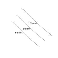 10 件 60/80 毫米耳线不锈钢耳环线悬垂螺纹耳环不锈钢耳线带环坠耳环穿线器适用于珠宝耳环制作 - 耳線 - 查看 2