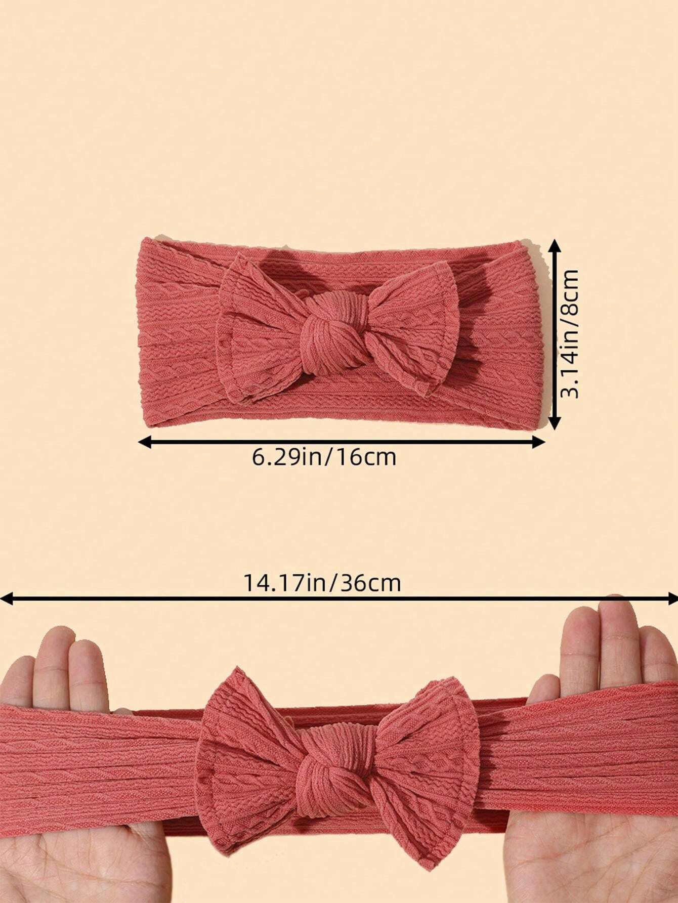 Baby Headband Kids Bow Hair Band Solid Elastic Soft Fontanel Protecting