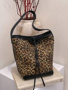 Bộ 1 túi đeo vai họa tiết da báo, túi đeo nách, túi đeo chéo dùng hàng ngày cho nữ mùa thu/đông - Nhiều màu - Xem 1