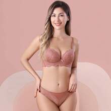 Z&D Lingerie Set With Underwire With Lace And Padded Thong Panties 8023 - 彩色 - 查看 7