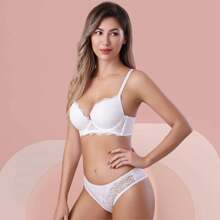 Z&D Lingerie Set With Underwire With Lace And Padded Thong Panties 8023 - 彩色 - 查看 6