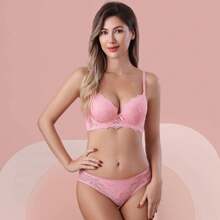 Z&D Lingerie Set With Underwire With Lace And Padded Thong Panties 8023 - 彩色 - 查看 3