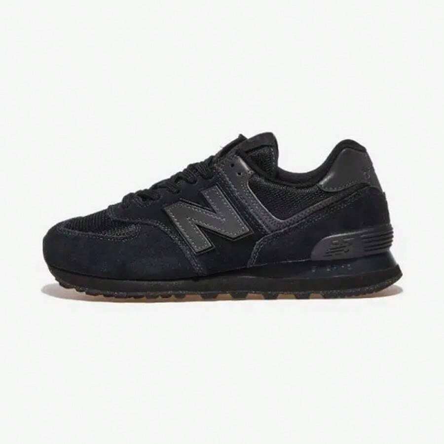 New Balance 574 Low Top Sneakers Triple Black - Black - View 1