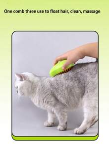 1 件宠物电动喷雾刷，包括充电线，充电方便。一键喷洒宠物和小动物，不伤害皮肤，有助于去除松散的毛发和按摩，更舒适的宠物美容 - 彩色 - 查看 8