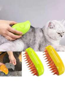 1 件宠物电动喷雾刷，包括充电线，充电方便。一键喷洒宠物和小动物，不伤害皮肤，有助于去除松散的毛发和按摩，更舒适的宠物美容 - 彩色 - 查看 2