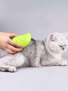 1 件宠物电动喷雾刷，包括充电线，充电方便。一键喷洒宠物和小动物，不伤害皮肤，有助于去除松散的毛发和按摩，更舒适的宠物美容 - 彩色 - 查看 5