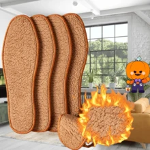 10 件装保暖羊羔绒/羊毛鞋垫，吸臭，适合休闲鞋和正装鞋，冬季