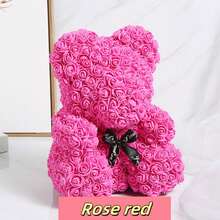 1 buc. 25 cm trandafir ursuleț decorativ, cadou floare trandafir artificială, ursuleț din spumă de trandafir