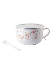 Stainless Steel Lunch Box Compact Container Food Storage Cute Lunch Box 02 - 白色 - 查看 1