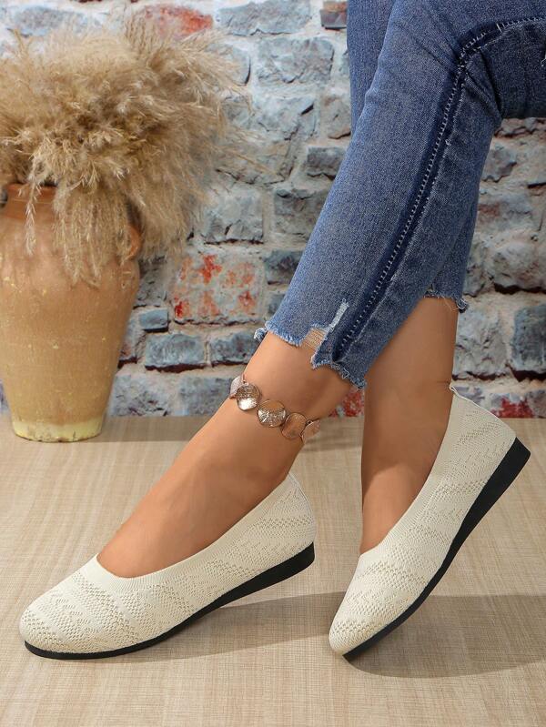 Sapatos de malha da moda, elegantes, mocassins, para mulheres, ocos, respiráveis, bico redondo, casual, leve, pequeno, design de nicho