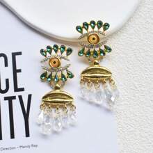 1pair Baroque Style Personalized Eye Shaped Earrings Suitable For Women's Daily Wear - Eye - View 10