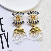 1pair Baroque Style Personalized Eye Shaped Earrings Suitable For Women's Daily Wear - Eye - View 8