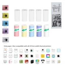 57x25mm Mini Printer Paper Refill Roll Thermal Paper Printable Sticker Paper For Pocket Wireless Printer For Study Notes Work Photos - Multicolor - View 16