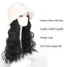 Tóc giả mũ lông cừu Trojan Roll màu trắng với 14 inch sợi tổng hợp cho tóc giả tổng hợp tự nhiên mềm mại của phụ nữ thích hợp để đội hàng ngày - Nhiều màu - Xem 7