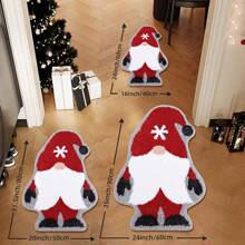 DeramHy home DeramHy Zuhause Tomte Weihnachtsdekoration Badezimmer Teppich, Tomte Willkommens Matte Rutschfest Waschbar Badewannen Teppich Badezimmer Wanne Küche Teppich Deko: [Vielfältige Einsatzmöglichkeiten]: Dieser winterliche Weihnachtsrund-Teppich kann als Küchenvorleger, Türmatte, Haustürmatte und lustiger Küchen-Fußabtreter verwendet werden. Diese süße Willkommens-Matte kann auch ein Weihnachtsgeschenk für Freunde und Familie sein. Badezimmer Boden Teppich Outdoor Teppich Türmatte Sommer Badezimmer Accessoires Schulanfang