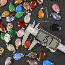 15/20/30pcs Natural Stone Charm Pendant, Various Styles Like Teardrop & Heart Shape, Suitable For Jewelry Making Valentines