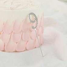 1个/10个合金水钻金色数字0-9蛋糕装饰插牌 生日装饰 婚礼装饰 数字蛋糕装饰 - 彩色 - 查看 6