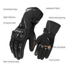 1 Pair Motorcycle Gloves Winter Hand Warmers Protective Glove Full Finger Waterproof Motorbike Gloves Touch Screen Moto Riding Gloves Outdoor Skiing Skate Keep Warm Motocross Motorcycle Accessories Riding Essentials For Women Men Rider Gifts - WN-01 - View 5