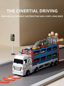 变形金刚飞奔货运卡车可折叠储物箱轨道车滑行合金玩具车儿童 - 彩色 - 查看 7