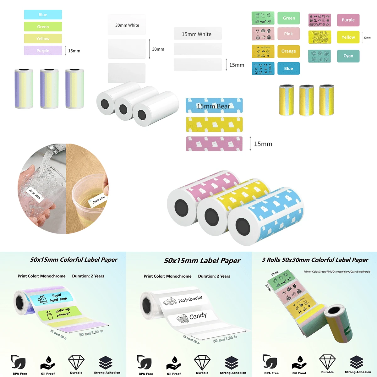 Thermal Paper MINI Printing SelfAdhesive Label Sticker For Mini