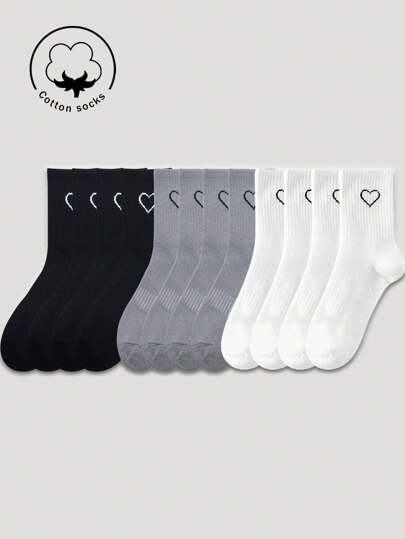 3/6/9 Pairs Women Cotton Ankle Socks, Gray, White, Black, Cute, Suitable For Autumn, Winter, Spring, Summer, Breathable Mesh Details, Moisture-Wicking, Soft And Smooth, Suitable For Various Occasions Like Festivals, Sports, Casual, Business, All Seasons, Random Color Combinations