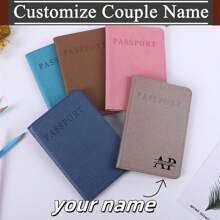 定制情侣护照夹，定制文字飞机护照套，护照夹护照钱包学校用品学生节日配饰，节日礼物，送给爸爸、同学的礼物，父亲节礼物，情人节礼物 - 均碼 - 查看 2