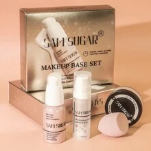 SAM SUGAR 4-Piece Makeup Base Set Pre-Makeup Emulsion Powder Loose Powder Makeup Egg Set - E - 查看 11