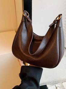 女士复古蜡染皮革迷你手提包，休闲斜挎单肩包，秋冬 - 咖啡棕 - 查看 1