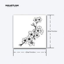 INKARTLINK 革命性技术纹身，半永久纹身，花卉，华丽，临时纹身，假纹身，防水，真实纹身外观，小众设计纹身，果汁纹身，植物纹身 - 黑色 - 查看 4