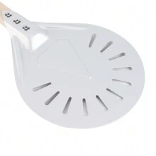 Pelle à pizza avec manche en bois amovible de 60 cm, spatule à pizza ronde antidérapante, ustensiles de cuisine, 8 pouces