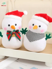 Molutian 18cm/7.08inch Ông già Noel Người tuyết Đồ chơi nhồi bông mềm mại Bộ đồ chơi nhồi bông Giáng sinh ấm áp Người tuyết Đồ chơi nhồi bông hoàn hảo để trang trí ngày lễ và làm quà tặng Polyester mềm mại - Nhiều màu - Xem 6