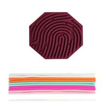 1 个感官板，1 个硅胶坐立不安玩具，用于镇静、缓解压力、多动症、焦虑，袋子包含 11 条绳子，适合作为派对礼物、圣诞节/感恩节礼物 - 彩色 - 查看 12