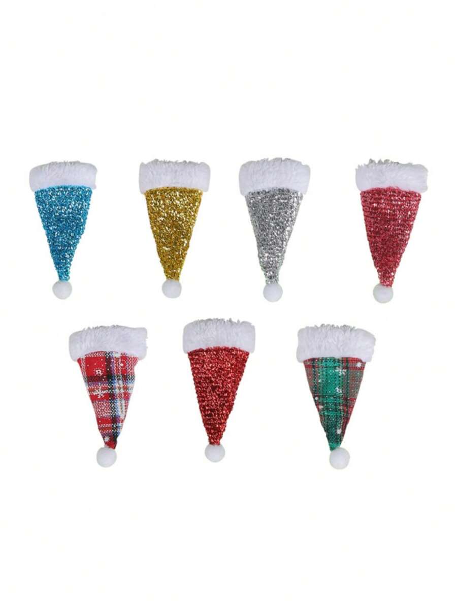 Bộ 6 món dao nĩa lấp lánh Giáng sinh sáng tạo, mũ Giáng sinh mini, dao nĩa trang trí để bàn, đạo cụ trang trí Giáng sinh, quà tặng tốt nhất, trang trí sinh nhật, trang trí nhà, trang trí Giáng sinh, trang trí phòng, mùa đông - Nhiều màu - Xem 1