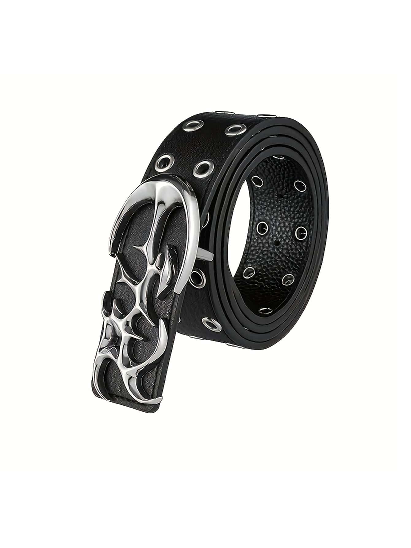 1 Stück Y2K Cut Out PU Leder Gürtel, Mode Punk Stil Taillengürtel für Herren, geeignet für Jugendliche Sommer Lässig Outdoor Athletisch oder Urlaub Reise oder Abschluss Geschenke oder Geburtstag Kleid Accessoires oder Alltags Tragen