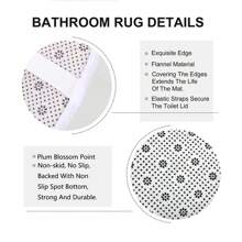 Bộ 1/4 tấm rèm tắm Giáng sinh mùa đông Bộ lò sưởi Cây thông Noel Vòng hoa Quà tặng Rèm tắm màu đỏ Polyester chống thấm nước Có thể giặt được Cho Giáng sinh Ngày lễ Phòng tắm Trang trí nhà tắm với 12 móc Thảm tắm chống trượt hình chữ U Thảm che nắp bồn cầu Trang trí phòng tắm - Đỏ - Xem 11