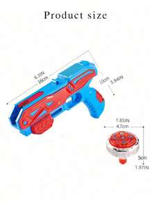 Christmas Decoration Launcher+2 Spinning Tops+Light-Up Toy+Parent-Child Interactive Toy, Best For Birthday And Festival Gifts