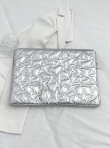 Solid Color Minimalist Luxury Multi-Size Notebook Tablet Laptop Computer Bag Basics Laptop/Cover/Tote/Tablet Shoulder Bag Carrying Case Ipad Bag Daypack For Women/Men/Girl/Boy/Female/Male Student Fits Mac Book Air/Pro11/13/14/98 Inch Fashion Waterproof/Shockproof Lightweight Bag Nurse /Colleage Essential Christmas/Father/Mother/Teacher Gift Elementary/Middle/Commute With Computer Compartment Large Capacity Portable Simplicity Multi-Function With Zipper Laptop Accessories Sleeve - Silver - View 7