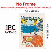 1 件复古意大利美食爱好者名言卷式海报印刷品、意大利面食和葡萄酒厨房墙壁艺术绘画、意大利阿马尔菲时尚家居装饰礼物、帆布墙壁海报、卧室客厅走廊装饰、墙壁海报墙壁艺术装饰壁画、家居装饰、海报艺术