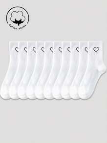 1/3/5/10 Pairs Of Women's Crew Socks,Cotton Socks,White Socks,Women Socks,Cute Socks,Girls Socks, Autumn/Winter/Spring/Fall Socks,Mesh Breathable Details, Guide Rail Breathable Hole Design, Moisture Wicking, Soft And Smooth, Suitable For Various Holidays, Sports, Leisure, Business And Other Daily Wear, Can Be Worn All Year Round, Color Combinations Are Random.