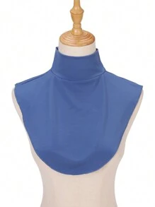 1 bucată ținută de modă musulmană cu guler înalt, cu guler fals detașabil de culoare solidă, accesoriu pentru femei