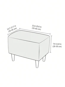 1PC Vỏ bọc ghế đôn nhung mềm trang trí nhà cửa Vỏ bọc ghế đẩu chân chống bẩn cho mọi mùa Vỏ bọc ghế sofa cho phòng khách Phòng ngủ Quầy bar khách sạn - Màu be - Xem 3