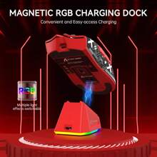 ATTACK SHARK 11键无线游戏鼠标，带防滑贴，59克超轻，RGB充电底座，PixArt PAW3311传感器，蓝牙/2.4G无线/有线电脑鼠标，22000 DPI，5个可编程按键，2026圣诞/新年/节日/圣诞特别版/儿童/家庭礼物 - 紅色 - 查看 9