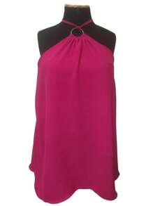 Women's Plus Size Jumpsuit Dress With Ring Detail Bella - 查看 1