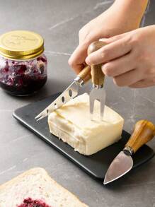 1pc Rosewood Butter Knife, Cheese Knife, Cream Knife, Bread Knife, Western Tableware Cutlery Set